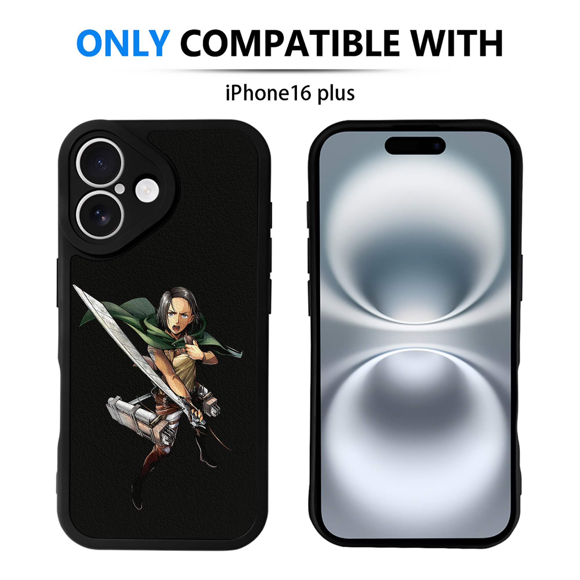（画像用） 進撃の巨人 Attack on Titan 【iPhone 16シリーズ対応】シリコンスマホケース（レザー調） 材質：シリコン